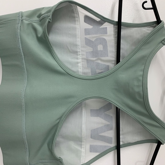 Ivy Park Top, Sage Green with 3-d velvet Logo - Picture 4 of 9